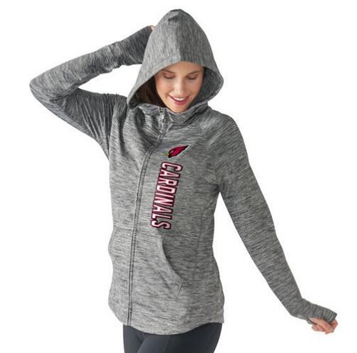 Women's NFL Arizona Cardinals G-III 4Her by Carl Banks Recovery Full-Zip Hoodie Heathered Gray Women's NFL Arizona Cardinals G-III 4Her by Carl Banks Recovery Full-Zip Hoodie Heathered Gray