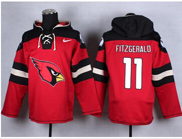 New Arizona Cardinals #11 Larry Fitzgerald Red Player Pullover NFL Hoodie New Arizona Cardinals #11 Larry Fitzgerald Red Player Pullover NFL Hoodie