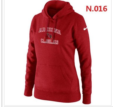 Women's NEW Arizona Cardinals Heart & Soul Pullover Hoodie Red
