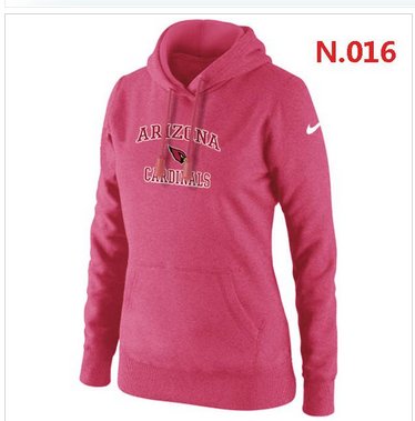 Women's NEW Arizona Cardinals Heart & Soul Pullover Hoodie Pink