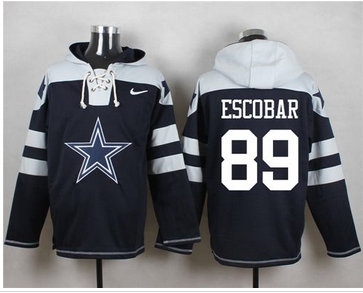 Nike Dallas Cowboys #89 Gavin Escobar Navy Blue Player Pullover NFL Hoodie