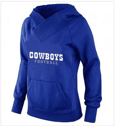 Women's Dallas Cowboys Logo Pullover Hoodie Blue