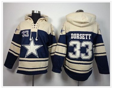 Dallas Cowboys #33 Tony Dorsett Navy Blue Sawyer Hooded Sweatshirt NFL Hoodie