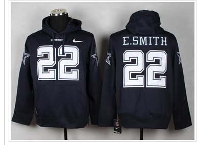 Dallas Cowboys #22 Emmitt Smith Navy Blue Pullover NFL Hoodie