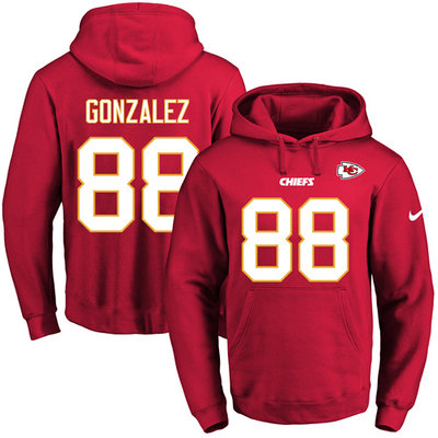 Nike Chiefs #88 Tony Gonzalez Red Name & Number Pullover NFL Hoodie Nike Chiefs #88 Tony Gonzalez Red Name & Number Pullover NFL Hoodie