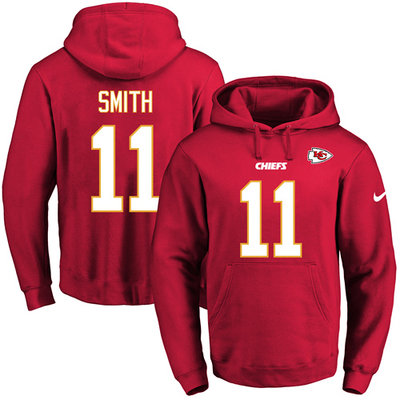 Nike Chiefs #11 Alex Smith Red Name & Number Pullover NFL Hoodie Nike Chiefs #11 Alex Smith Red Name & Number Pullover NFL Hoodie