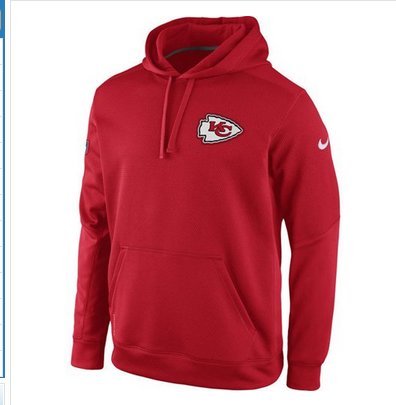 Kansas City Chiefs Nike KO Chain Fleece Pullover Performance Hoodie Red