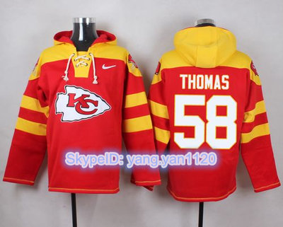 Nike Chiefs #58 Derrick Thomas Red Player Pullover NFL Hoodie