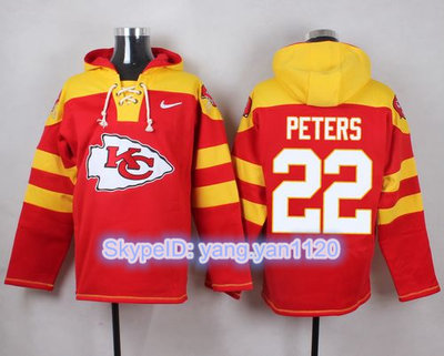 Nike Chiefs #22 Marcus Peters Red Player Pullover NFL Hoodie