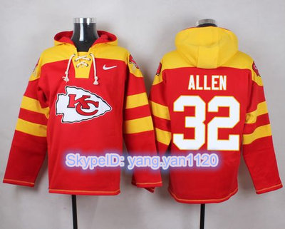Nike Chiefs #32 Marcus Allen Red Player Pullover NFL Hoodie