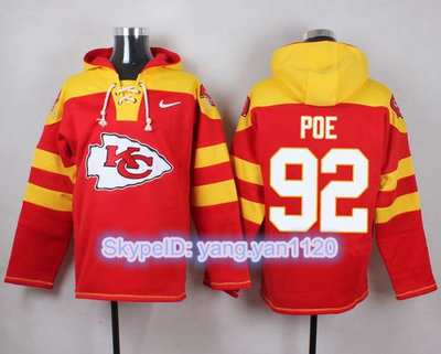 Nike Chiefs #92 Dontari Poe Red Player Pullover NFL Hoodie