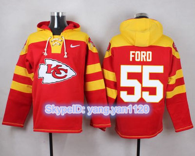 Nike Chiefs #55 Dee Ford Red Player Pullover NFL Hoodie