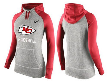 Women Nike Kansas City Chiefs Performance Hoodie Grey & Red_1