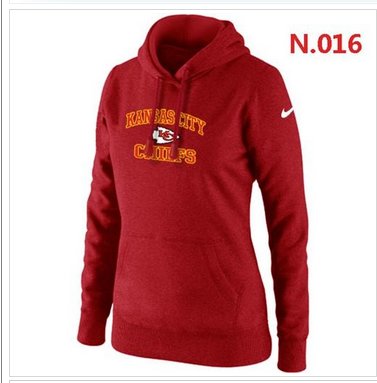 Women's NEW Kansas City Chiefs Heart & Soul Pullover Hoodie Red