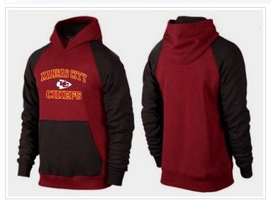 Kansas City Chiefs Heart & Soul Pullover Hoodie Burgundy Red & Black