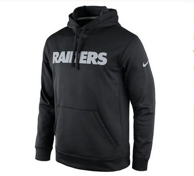 Men's Oakland Raiders Nike Black KO Wordmark Performance Hoodie