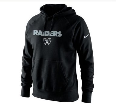Men's Oakland Raiders Nike Black Lockup Pullover Hoodie