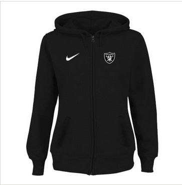 Women Oakland Raiders Stadium Rally Full Zip Hoodie Black Women Oakland Raiders Stadium Rally Full Zip Hoodie Black