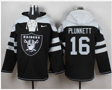 Nike Oakland Raiders #16 Jim Plunkett Black Player Pullover NFL Hoodie Nike Oakland Raiders #16 Jim Plunkett Black Player Pullover NFL Hoodie