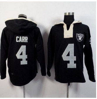 Oakland Raiders #4 Derek Carr Black Player Winning Method Pullover NFL Hoodie Oakland Raiders #4 Derek Carr Black Player Winning Method Pullover NFL Hoodie