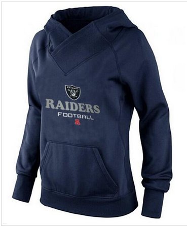 Women's Oakland Raiders Big & Tall Critical Victory Pullover Hoodie Navy Blue