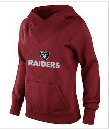 Women's Oakland Raiders Authentic Pullover Hoodie Red
