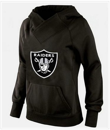 Women's Oakland Raiders Logo Pullover Hoodie Black Women's Oakland Raiders Logo Pullover Hoodie Black
