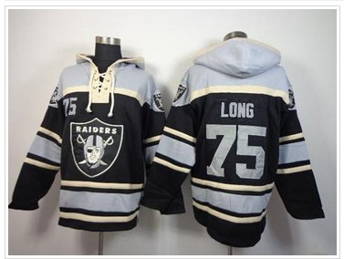 Oakland Raiders #75 Howie Long Black Sawyer Hooded Sweatshirt NFL Hoodie