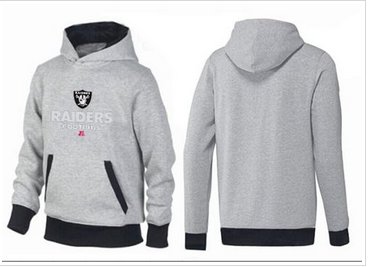 Oakland Raiders Critical Victory Pullover Hoodie Grey & Black