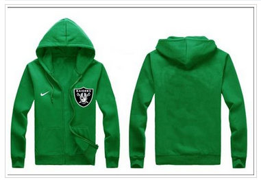 New Oakland Raiders Authentic Logo Hoodie Green