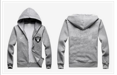 New Oakland Raiders Authentic Logo Hoodie Grey