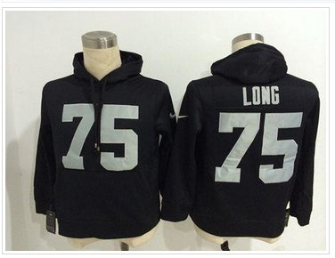 Oakland Raiders #75 Howie Long Black Pullover NFL Hoodie