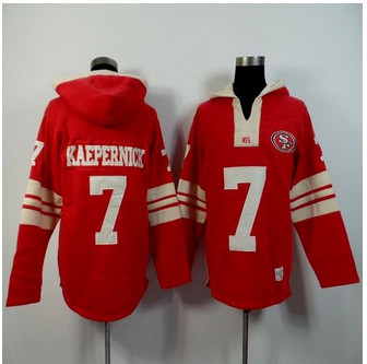 San Francisco 49ers #7 Colin Kaepernick Red Player Winning Method Pullover NFL Hoodie