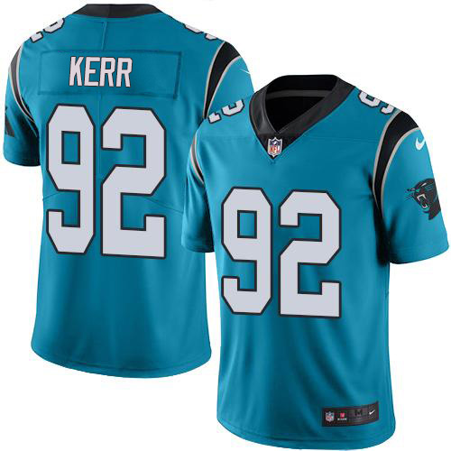 Nike Panthers #92 Zach Kerr Blue Men's Stitched NFL Limited Rush Jersey Nike Panthers #92 Zach Kerr Blue Men's Stitched NFL Limited Rush Jersey
