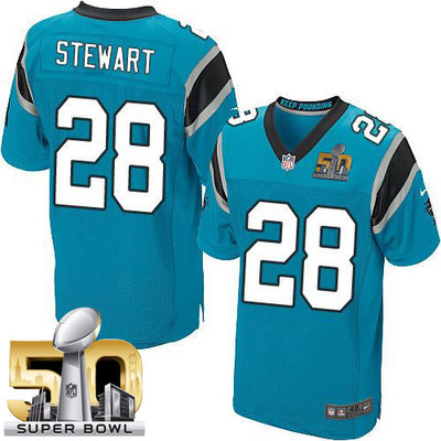 Nike Panthers #28 Jonathan Stewart Blue Alternate Super Bowl 50 Men's Stitched NFL Elite Jersey Nike Panthers #28 Jonathan Stewart Blue Alternate Super Bowl 50 Men's Stitched NFL Elite Jersey