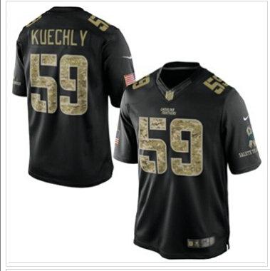 Carolina Panthers #59 Luke Kuechly NEW Black Salute To Service Jersey