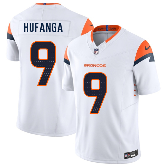 Men's Denver Broncos #9 Talanoa Hufanga White 2024 F.U.S.E. Vapor Limited Stitched Football Jersey Men's Denver Broncos #9 Talanoa Hufanga White 2024 F.U.S.E. Vapor Limited Stitched Football Jersey