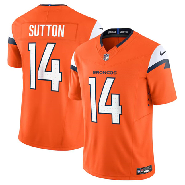Men's Denver Broncos #14 Courtland Sutton Orange 2024 F.U.S.E. Vapor Limited Stitched Football Jersey Men's Denver Broncos #14 Courtland Sutton Orange 2024 F.U.S.E. Vapor Limited Stitched Football Jersey