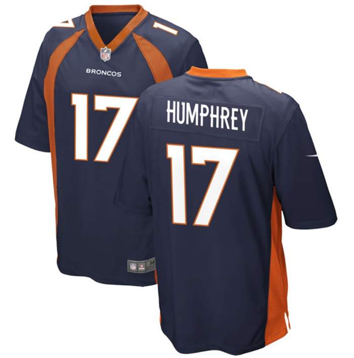 Men's Denver Broncos #17 Lil'Jordan Humphrey Navy Stitched Game Football Jersey Men's Denver Broncos #17 Lil'Jordan Humphrey Navy Stitched Game Football Jersey