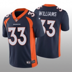 Men Nike Denver Broncos #33 Javonte Williams Navy Blue Vapor Limited Jersey Men Nike Denver Broncos #33 Javonte Williams Navy Blue Vapor Limited Jersey