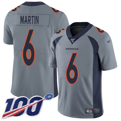 Nike Broncos #6 Sam Martin Gray Men's Stitched NFL Limited Inverted Legend 100th Season Jersey Nike Broncos #6 Sam Martin Gray Men's Stitched NFL Limited Inverted Legend 100th Season Jersey