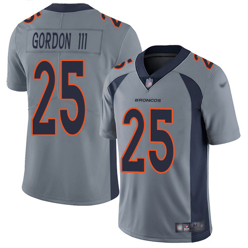 Nike Broncos #25 Melvin Gordon III Gray Men's Stitched NFL Limited Inverted Legend Jersey Nike Broncos #25 Melvin Gordon III Gray Men's Stitched NFL Limited Inverted Legend Jersey