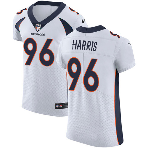 Nike Broncos #96 Shelby Harris White Men's Stitched NFL New Elite Jersey Nike Broncos #96 Shelby Harris White Men's Stitched NFL New Elite Jersey