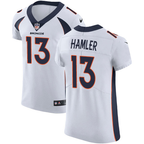 Nike Broncos #13 KJ Hamler White Men's Stitched NFL New Elite Jersey Nike Broncos #13 KJ Hamler White Men's Stitched NFL New Elite Jersey