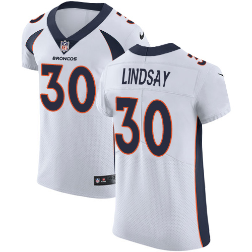 Nike Broncos #30 Phillip Lindsay White Men's Stitched NFL Vapor Untouchable Elite Jersey Nike Broncos #30 Phillip Lindsay White Men's Stitched NFL Vapor Untouchable Elite Jersey