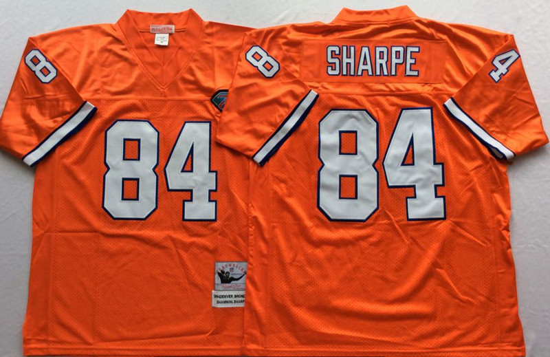 Mitchell And Ness Broncos #84 Shannon Sharpe Orange Throwback Throwback Stitched NFL Jersey Mitchell And Ness Broncos #84 Shannon Sharpe Orange Throwback Throwback Stitched NFL Jersey