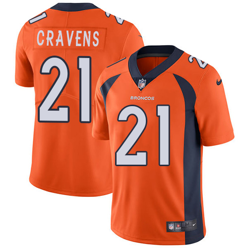 Nike Broncos #21 Su'a Cravens Orange Team Color Men's Stitched NFL Vapor Untouchable Limited Jersey Nike Broncos #21 Su'a Cravens Orange Team Color Men's Stitched NFL Vapor Untouchable Limited Jersey