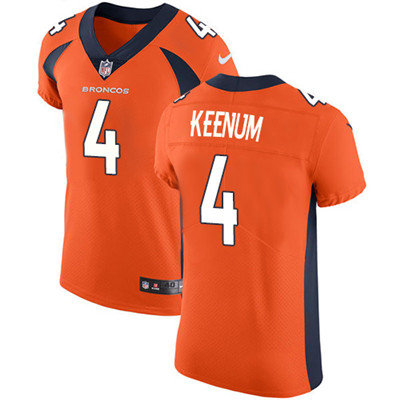 Nike Broncos #4 Case Keenum Orange Team Color Men's Stitched NFL Vapor Untouchable Elite Jersey