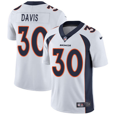 Nike Broncos #30 Terrell Davis White Men's Stitched NFL Vapor Untouchable Limited Jersey