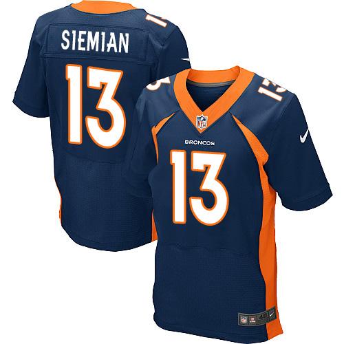 Nike Broncos #13 Trevor Siemian Navy Blue Alternate Men's Stitched NFL New Elite Jersey Nike Broncos #13 Trevor Siemian Navy Blue Alternate Men's Stitched NFL New Elite Jersey